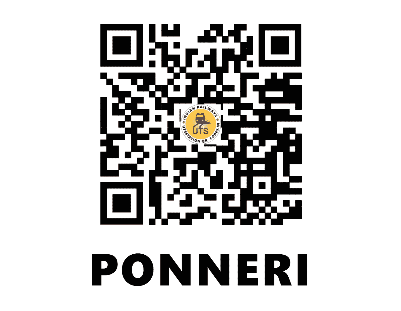 UTS QR Code for PONNERI - PON - SR (TAMIL NADU)